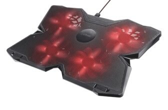 GXTrust 278 Yozu Base di Raffreddamento per Laptop Gaming da 17.3, 4 Ventole Illuminate a Velocità Regolabile, Cooling Pad con Altezza Regolabile – Nero
