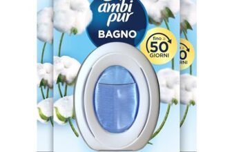 Ambi Pur Bagno Profumatore Per Ambienti, 5 Profumatori Bagno, Fragranza Nuvole di Cotone, Diffusore Ambiente Con Tecnologia Elimina Odori, Durata Fino a 50 Giorni Per Profumatore