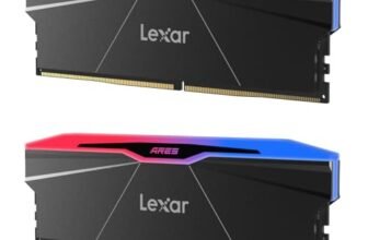 Lexar ARES Gen2 RGB DDR5 RAM 32GB Kit (2x16GB) 6000MHz CL26, 288-Pin UDIMM Memoria Desktop, Computer da Gioco PC per AMD EXPO/DRAM Potenziata da SK hynix/CL26-36-36-68/1,45 V