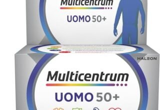 Multicentrum Uomo 50+ Integratore Alimentare Multivitaminico Completo, con Vitamina D3, Supporto Contro la Stanchezza per Uomini oltre 50 anni, 30 Compresse