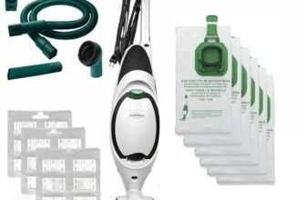 AMG Shop Online Aspirapolvere FOLLETTO VK150 + 6 SACCHETTI + PROFUMINI + TUBI E GIRASOLE, Con Motore 60.000 giri/min, Emissione Polveri 0,0001 mg/m³, Sacco 2,5 L, PESO: 3 Kg