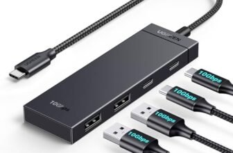 UGREEN 10Gbps Hub USB C 3.2 Gen 2 Adattatore Type C Dongle Compatibile con iPhone 17 Pro Max Air MacBook Pro Air iMac XPS iPad Surface Galaxy S24 Cavo 30CM