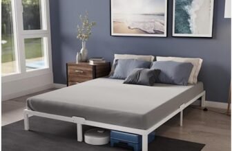 Dreamzie Strutura Letto Contenitore 160×200 con Rete Metallica Bianca – Altezza 35 cm – Rete Matrimoniale 160×200 con Piedi