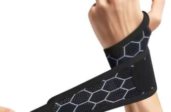 LUVILS® Tutore Mano e Polso Destro Sinistro per Uomo e Donna,Polsini Palestra Fitness, Sport, Allenamento con pesi, Polsiera Tunnel Carpale dolore Tendinite,Design A Nido D’ape Nero Taglia Unica (2)