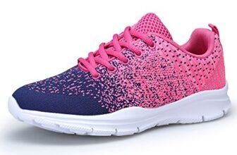 DAFENP Unisex Uomo Donna Scarpe da Ginnastica Corsa Sportive Fitness Running Sneakers Basse Interior Casual all’Aperto (37 EU, rosablu)