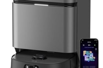 EUREKA J15 Pro Ultra Robot Aspirapolvere Lavapavimenti, Aspirapolvere Robot Potente Aspirazione 16200Pa, Lavaggio Mocio ad Acqua Calda a 75℃, Mappatura con AI, Stazione Autopulizia/autopulente