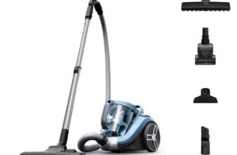Rowenta RO4871 Compact Power XXL Aspirapolvere a Traino Senza Sacco, 2.5 L, 550 W, 75 dB(A), Tecnologia Ciclonica, Design Compatto, Animal Care Kit, Potente e Silenzioso, 5 Accessori Inclusi