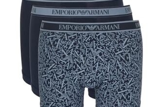 Emporio Armani Core Logoband – Boxer da Uomo, Confezione da 3, Blu, S, Blu, S