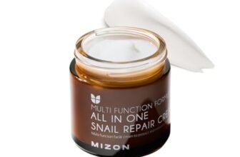 [Mizon] Crema riparatrice a la bava di lumaca (75 g), crema idratante per il viso con estratto di mucina di lumaca, cosmetico coreano tutto in uno, cura delle rughe e delle imperfezioni