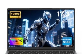 NAIKLULU 17.3 Pollici Computer Portatile Processor N150(1.2 a 3.6Ghz), RAM 16GB SSD 1TB PC Portatile Laptop 2026 Notebook, 1920x1080P/Tastiera Completa Retroilluminata/6000Mah