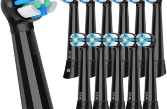 iO Testine Spazzolino Elettrico, Confezione da 12 Testine di Ricambio Compatibile con Oral B iO 2 3 4 5 6 7 8 9 10 serie, Setole morbide delicate sulle gengive, Nero