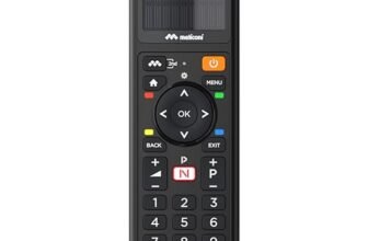 Meliconi, Solar TV, Telecomando Universale Ecosostenibile, Senza Batterie Usa e Getta, con Ricarica Solare o Tramite USB, Funzionalità Avanzate, Compatibile con Gran Parte delle TV