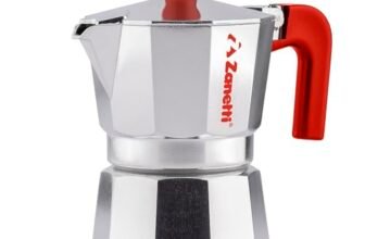 Zanetti, Mama Red Edition, Caffettiera Moka in Alluminio, Macchinetta Caffè 3 Tazze, Moka Espresso con Sistema Anti Goccia, Guarnizione in Silicone, Manico Ergonomico, Colore Rosso
