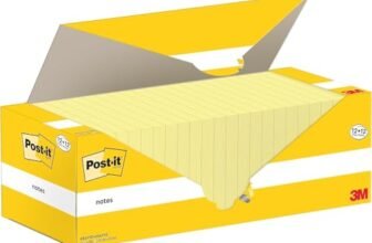 Post-it Foglietti Canary Yellow, Confezione da 12 blocchetti + 12 Gratis, 100 Fogli per blocco, 76 mm x 76 mm, Colore Giallo – Foglietti Adesivi Fogli Adesivi per Appunti, Elenchi & Promemoria