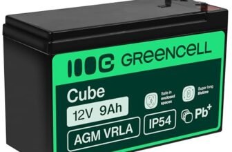 Green Cell Batteria AGM 12V 9Ah ricaricabile sigillata VRLA | Per UPS, allarmi, giocattoli elettrici, impianti solari, scooter, backup e uso ciclico senza manutenzione