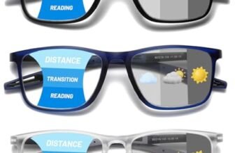 Hubeye Occhiali da lettura sportivo da uomo e donna Lettori ultraleggero TR90 Confortevole Flessibile Occhiali anti luce blu (Nero+Blu+Trasparente, 1.50)