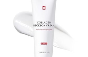 TOSOWOONG Collagen Necktox Crema con Collagene e Acido Ialuronico, Crema rassodante per il collo, per un aspetto più levigato e giovane, Skincare coreana, 50ml