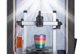 YOOPAI Custodia per Stampante 3D con Luci LED, Tenda Antipolvere Premium & Copertura a Temperatura Costante per Anycubic Kobra 3 / Kobra 3 Combo/Kobra 3 V2 / Kobra 3 V2 Combo