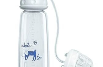 3 In1 Biberon Neonato Anti Colica – 240ml Biberon Anti Colica A Mani Libere, Biberons Per Il Latte A Flusso Rapido Per Allattamento Senza Sforzo, Portatile Per Viaggi All’aperto E Casa Hotel