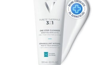 Vichy Pureté Thermale, Latte Struccante 3in1, Per Pelli Sensibili, Strucca e Tonifica Viso e Occhi, Con Captelae, Estratto di Karité e Acqua Termale di Vichy, Per Lenti a Contatto, 300 ml