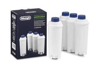 De’Longhi Coffee Machine Water Filter, Filtro Addolcitore Acqua, Ricambio Filtro Macchina Caffè, per Macchine da Caffè Automatiche della Serie Ecam, Pacchetto da 4 Filtri per l’Acqua, DLSC321