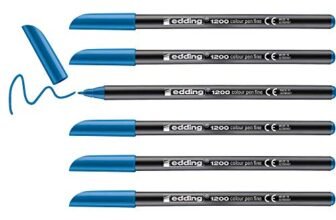 Edding 1200-010 1200 – Penna per Scrivere, Azzuro, 10 Pezzi
