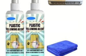 Plastica ingiallimento rimozione restauratore spray, 100 ml detergente per plastica, ingiallimento, rimozione di nicotina, spray detergente, ingiallimento per superfici in PVC e plastica bianca (2