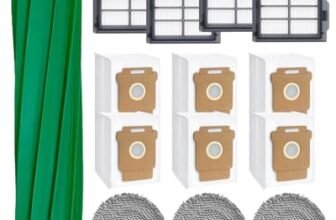 iRobacc 24 Accessori per iRobot Roomba Plus 405/505 Combo Robot Aspirapolvere : 1 Spazzola Principale, 6 Spazzole Laterali, 4 Filtri HEPA, 6 Sacchetti per Aspirapolvere, 6 Salviettine, 1 Spazzola