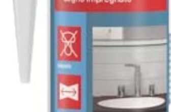 Fischer SAS Bianco, Silicone Sigillante Antimuffa interno/esterno a Base Acetica per Ambienti Sanitari come Bagno, Doccia, Ceramica, 9361