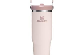 Stanley Flip Straw Tumbler 1.0 Borraccia Con Cannuccia 0.89L – Fredda Per 12 Ore – Borraccia Termica Senza BPA – Bottiglia Acqua Facile Da Trasportare – Lavabile In Lavastoviglie – Rose Quartz