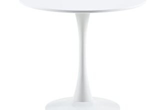 buybyroom moderno rotondo cucina tavolo da pranzo piccolo tavolo per cucina soggiorno sala da pranzo balcone tavolo rotondo diametro 70 x 70 cm, bianco