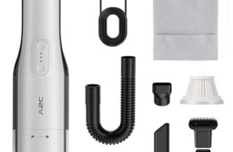 A2C aspirapolvere portatile 19000Pa, 3 in 1aspirapolvere auto, doppio filtro PET e HEPA, mini aspirapolvere ricaricabile da 120W, batteria da 7500mAh a lunga durata, ideale per auto, casa, ufficio