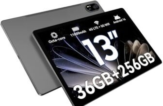 Blackview Android 16 Tablet da 13 Pollici MEGA8, 6GB RAM+128GB ROM, Display FHD 2K 90Hz Grande, Tablet PC da Gaming, Octa Core T620, Fotocamera Dual AI 50MP+13MP, Batteria 11000 mAh, 4G LTE+5G WiFi