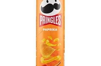 Pringles Paprika | Snack salato | Chips a base di patate | Vegetariano | Perfette per l’aperitivo | Confezione singola da 175g