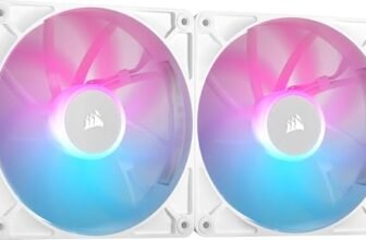 CORSAIR iCUE LINK RX140 RGB 140 mm Ventole PWM con Hub di Sistema iCUE LINK – Cuscinetto a Cupola Magnetica – Confezione Doppio – Bianco
