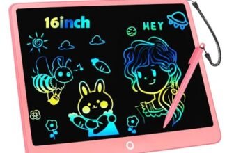 Tavoletta Grafica LCD Scrittura 16 Pollici, Tavoletta Grafica Bambini Elettronica Lavagna Digitale da Disegno con Penna Giochi Giocattolo 3-12 Anni Regali di Natale di Compleanno per Ragazzi Ragazze