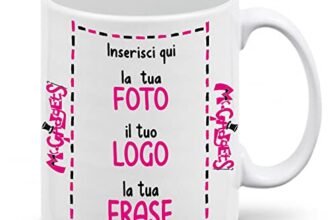 Mr. Gadgets Tazza in Ceramica Personalizzabile con Foto e Scritta