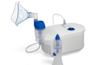 OMRON X102 Total Macchina aerosol adulti e Aerosol bambini con doccia nasale – trattamento efficace delle vie respiratorie per tutto l’anno
