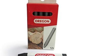Oregon Multi Surface Marking Crayon – Confezione da 12 Pastelli Professionali con Struttura Antiscivolo a 6 Lati, Scrivono su Legno, Metallo, Cemento, Piastrelle, Ceramica, Plastica e Vetro – Nero
