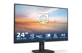 Philips 24E1N1200A – Monitor Full HD da 24 pollici, 120 Hz, Adaptive Sync., altoparlanti (1920×1080, 1x D-Sub, 1x HDMI 1.4, 1x DisplayPort 1.2) nero