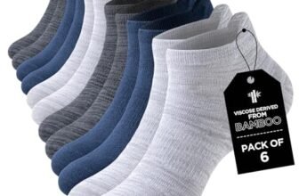 Niorasen Calzini in Bambù Uomo e Donna, 6 Paia, Calzini Corti, Estivi Traspiranti, da Lavoro, Sportivi alla Caviglia per Running e Ciclismo, Antibatterici, Anti-odore e Anti-sudore