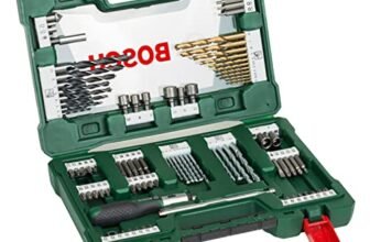 Bosch Set Da 91 Pezzi Di Punte E Bit V-Line In Titanio, Per Legno, Pietra E Metallo, Incl. Cacciavite A Cricchetto E Bacchetta Magnetica, Accessori Per Utensili Di Foratura E Avvitamento