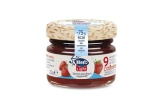 Hero Light | Confettura Fragola, Marmellata Senza Zuccheri Aggiunti, Solo 11 Calorie Per Porzione, Marmellata Monodose In Vetro 48×25 g