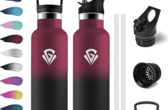 Borraccia Bambini Termica 500ml, Borraccia con Cannuccia, senza BPA, Bottiglia Termica Isolata, Facile Pulizia, a Prova di Perdite, Borracce per Ufficio, Scuola, Campeggio, Palestra, Bambini