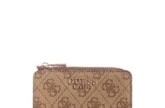 GUESS Portafoglio da donna Laurel II con cerniera, Logo Latte, taglia unica