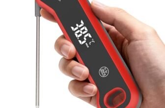 Meatmeet S1 Termometro da Cucina Digitale, Lettura Ultra-Rapida in 0.5 Secondi, precisione ± 0,3°C, termometro impermeabile IP67, display LED girevole automatico, sveglia con movimento