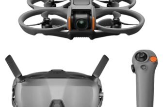 DJI Avata 2 Fly Smart Combo (una batteria), drone FPV con fotocamera 4K, esperienza immersiva, paraeliche integrati, FOV da 155°, drone con fotocamera con Goggles N3 e RC Motion 3