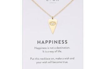 LUUK LIFESTYLE Collana in acciaio inossidabile con ciondolo a forma di cuore e occhio di Nazar, lunghezza regolabile, 50 cm, portafortuna, oro