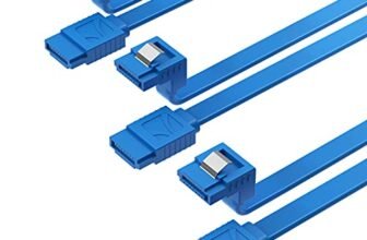 SABRENT Cavo SATA III SSD/HDD Hard Disk interno, Cavo dati SATA 3 (6 Gbit/s), Cavo SATA PC, ad angolo retto con linguetta di blocco, per drive HDD/SSD/CD/DVD (Confezione da 3-50 cm) Blu (CB-SRB3)