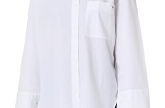 Tommy Hilfiger Donna Camicia Poplin New Easy Oversized, Bianco (Th Optic White), 48